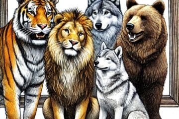 tiger lion wolf bear tattoos